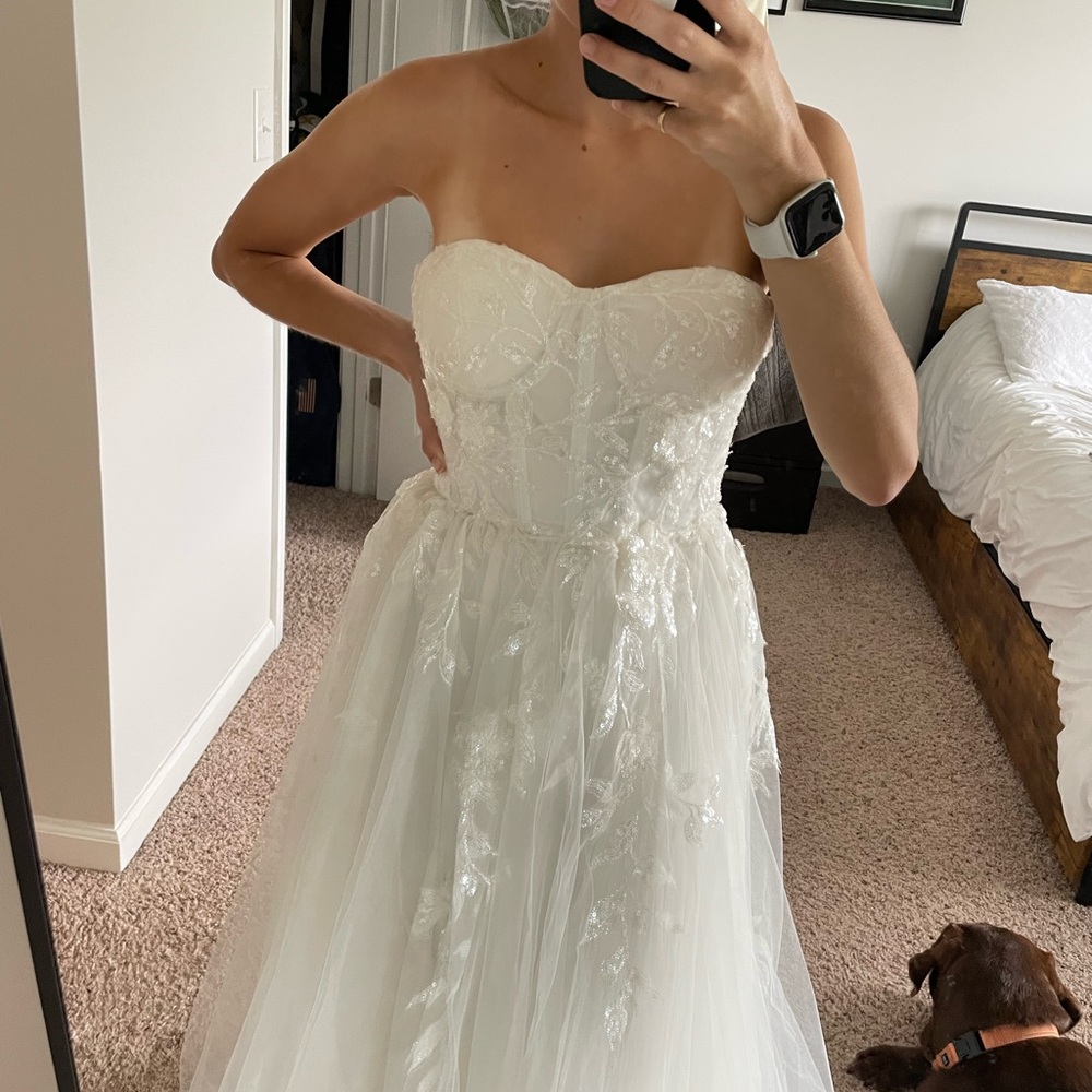 Wtoo Strapless Corset Tulle Wedding Dress - Picture 8 of 8